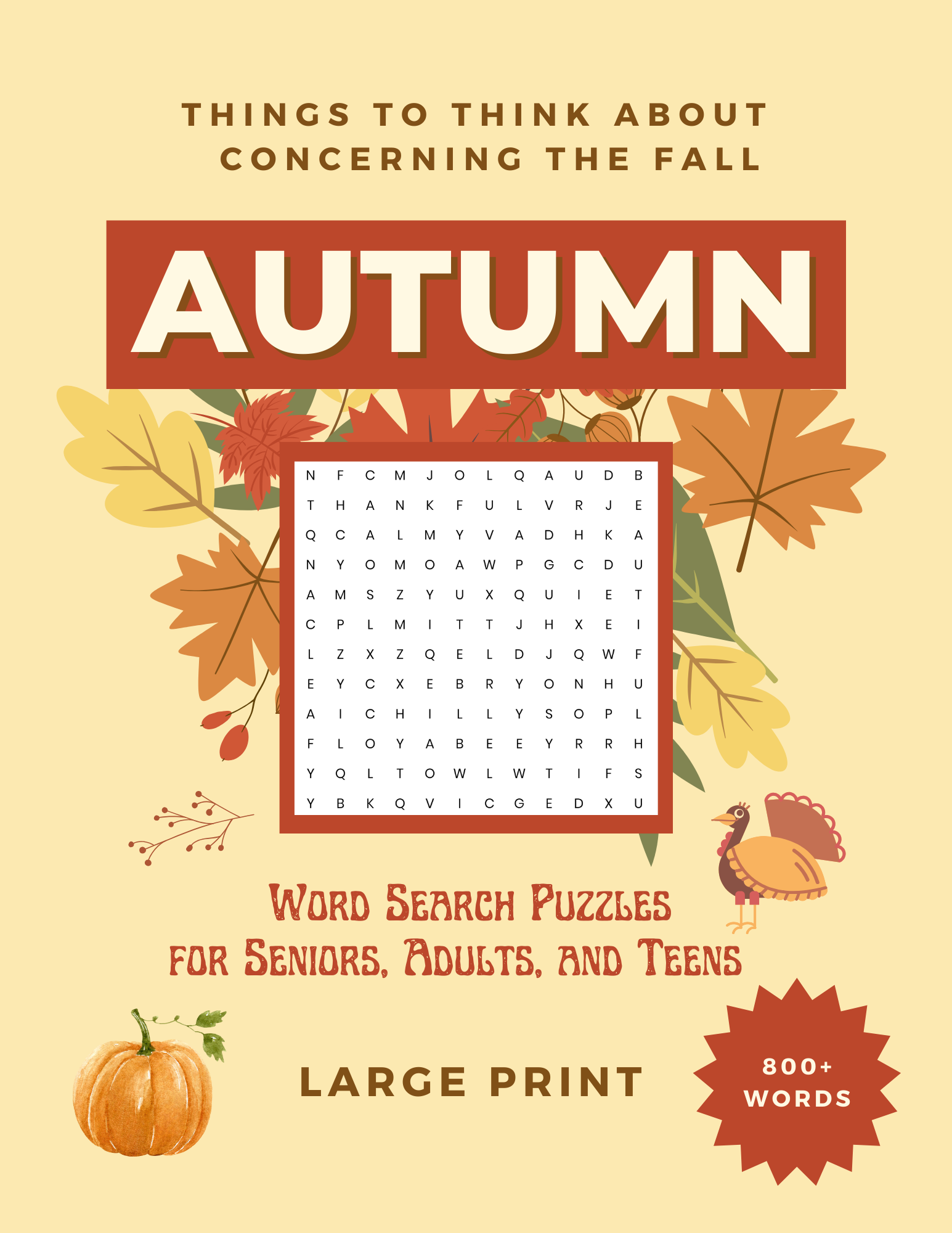 Book - Word Search Puzzle Book - Autumn