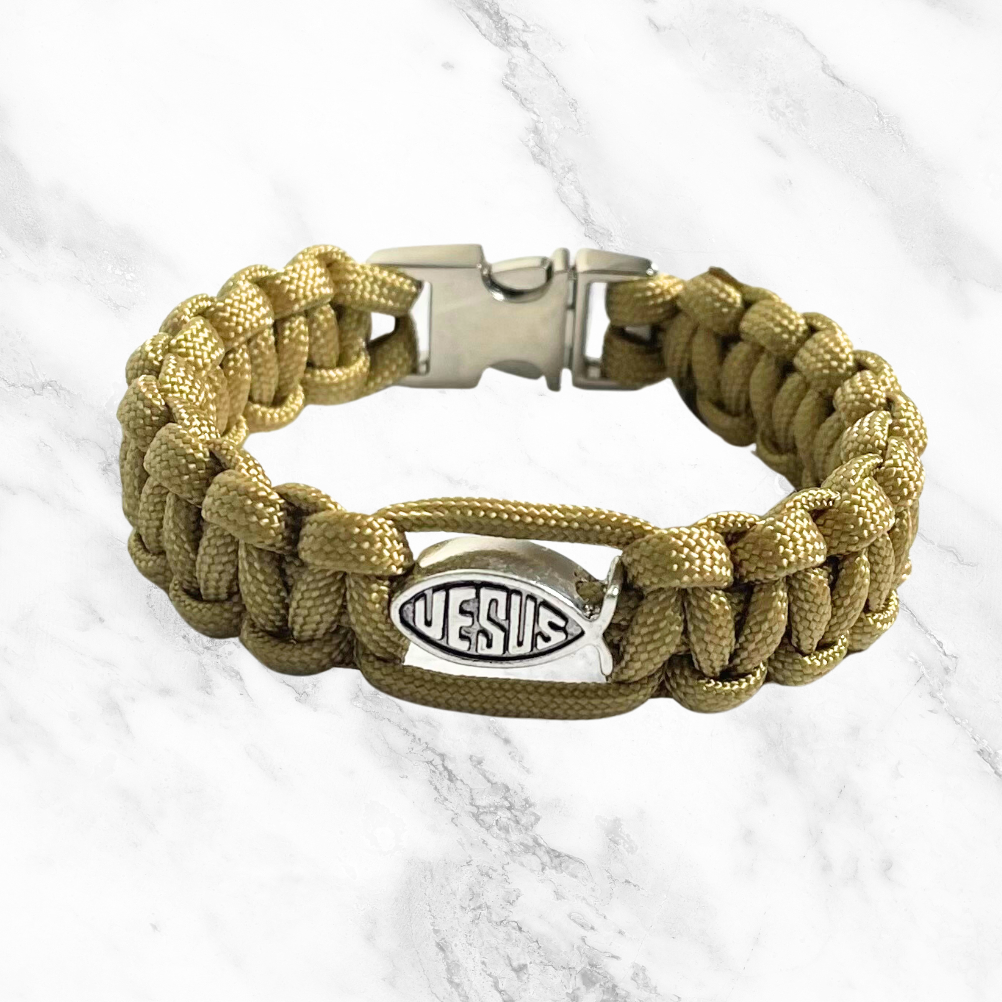 Bracelet - Jesus Fish - Tan